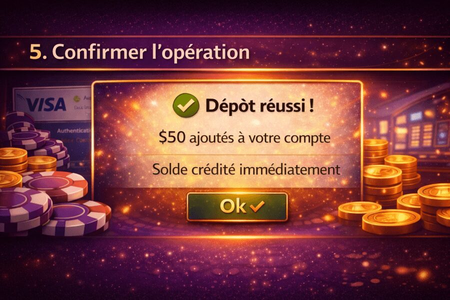 dépôt d’argent casino Canada
