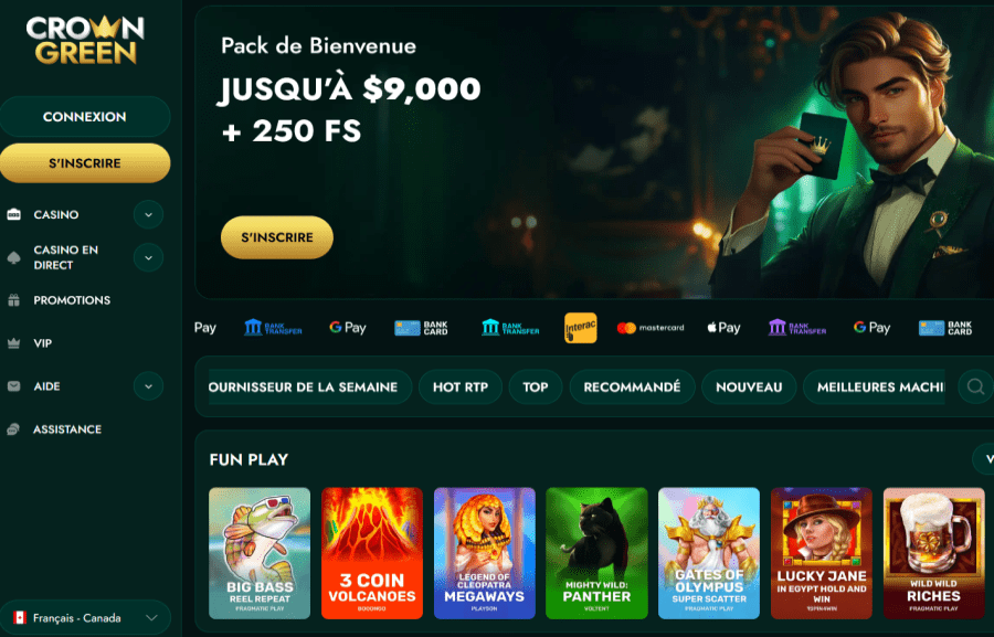 crowngreen page d'accueil