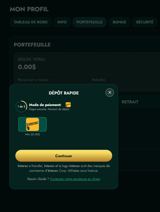 crowngreen casino interac