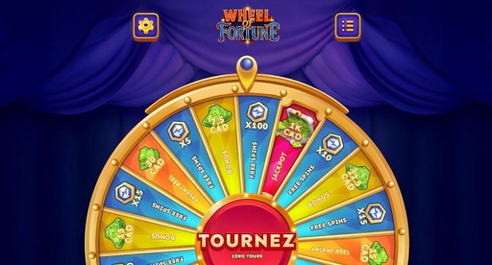 Bonus sans dépôt sur Gransino Casino, detaillant le Wheel of Fortune