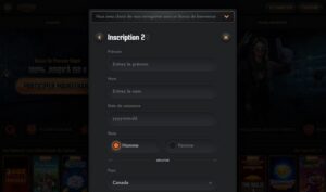Comment s'inscrire sur Gransino Casino: étape 4 du tutoriel