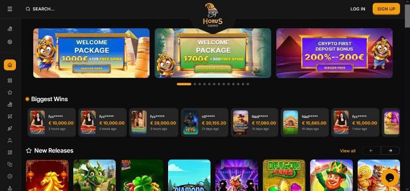 Horus Casino avec dépôt minimum de 5C$