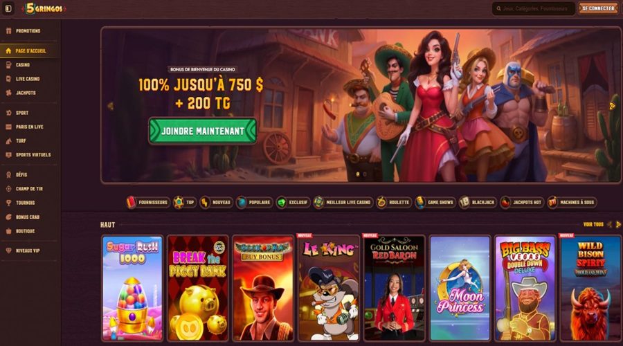 Retrait instant 5gringos casino