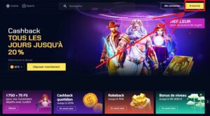 Bouton d'inscription Justbit Casino