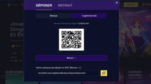 QR Code dépôt Justbit Casino