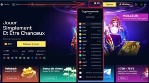 Méthode de dépôt Justbit Casino