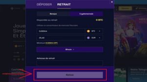 Validation Retrait Justbit Casino