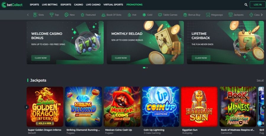 Betcolect casino bonus de bienvenue