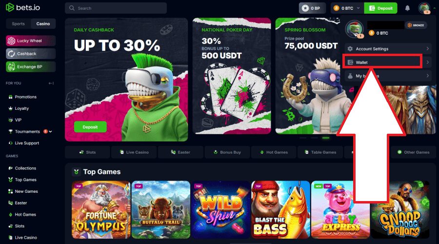 bets.io cashout setps