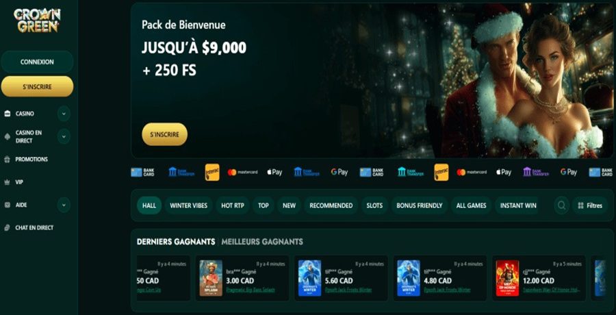 Crowngreen casino bonus de bienvenue