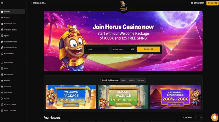 horus casino english