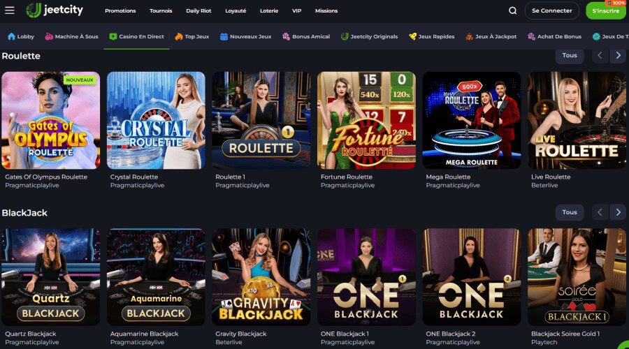 Jeetcity casino en ligne au Canada