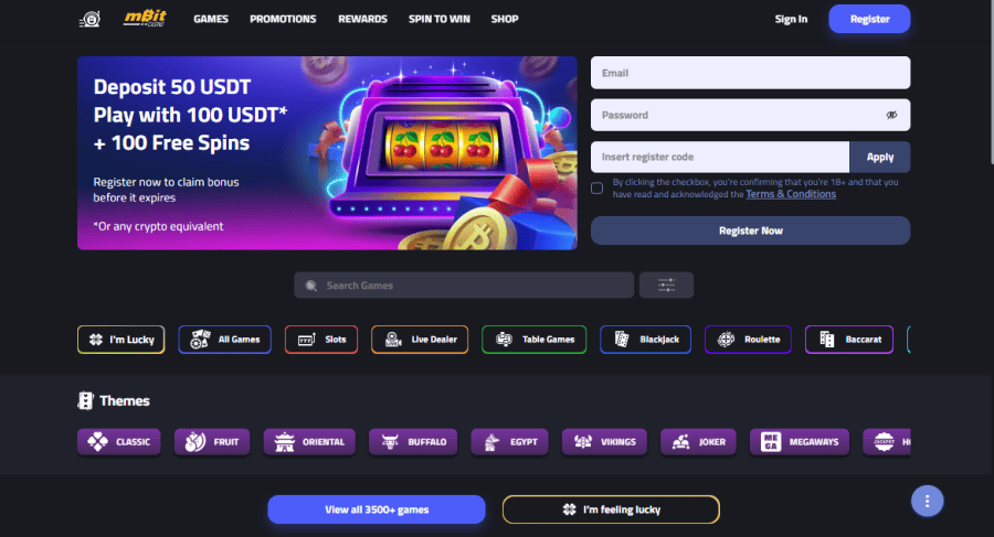 mbit casino lobby