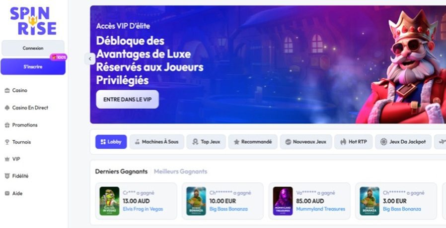 Spinrise Casino bonus de bienvenue