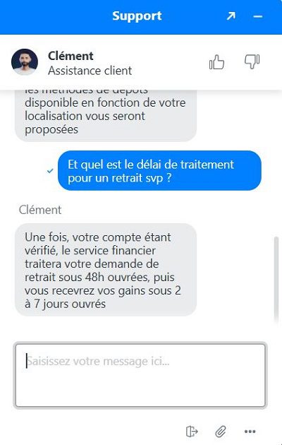 Azur Casino support client