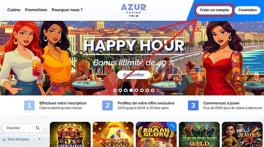 azur Casino inscription
