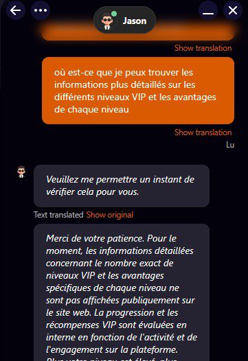 Support client de Aprodite casino