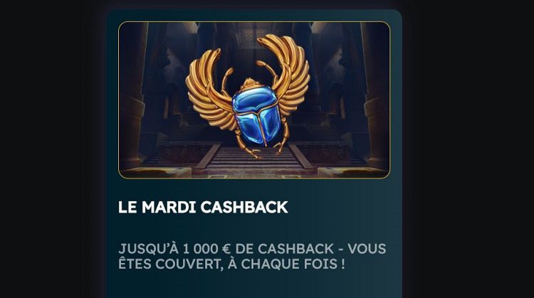 Offre promotionnelle de cashback sur Amon Casino