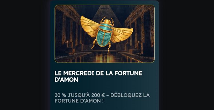 Bonus sur dépôt sur Amon Casino