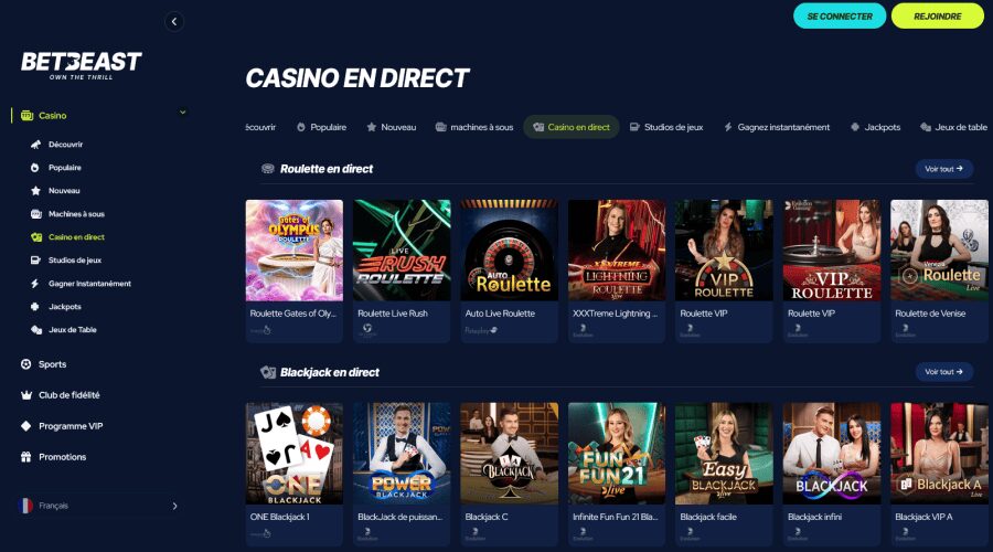 Betbeast casino en ligne au Canada
