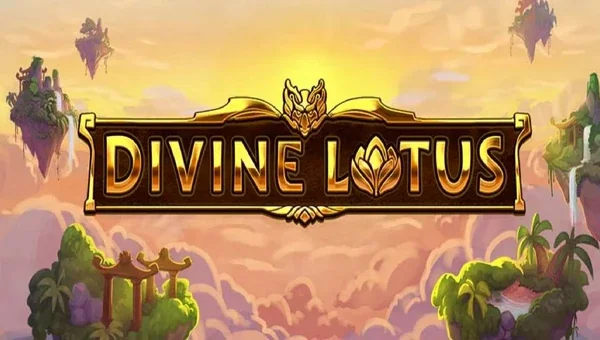 Slot Divine Lotus de Thunderkick : 6 rouleaux avec mère dragon et symboles asiatiques sur fond de monastère oriental