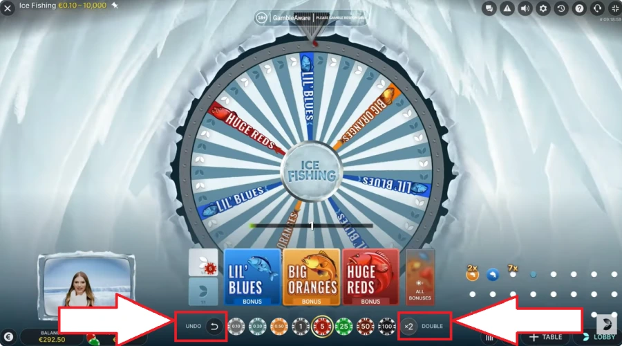 ice fishing etape 4 Doubler ou annuler vos mises