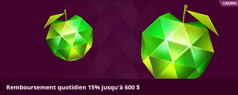 malina casino bonus cashback 15%