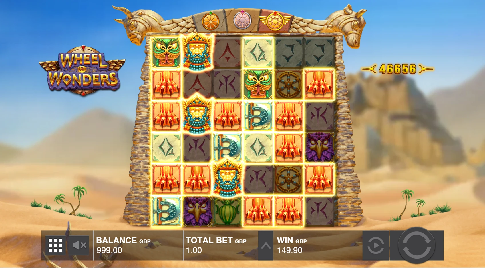 Les symboles gagnants de Wheel of Wonders activent le mode cascade